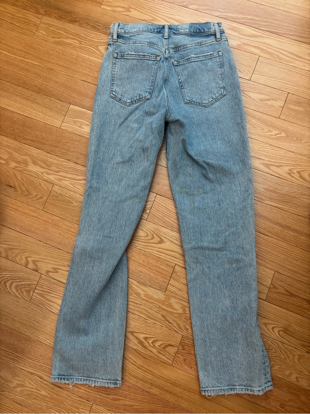 Abercrombie & Fitch Light Blue Distressed Straight-Leg Jeans - Picture 5 of 5